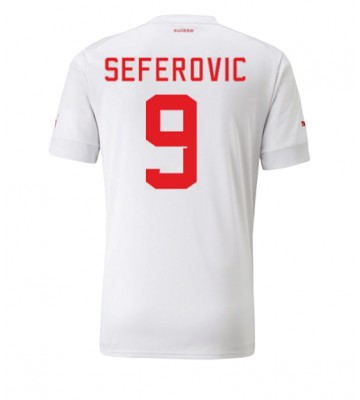 Szwajcaria Haris Seferovic #9 Koszulka Wyjazdowych MŚ 2022 Krótki Rękaw